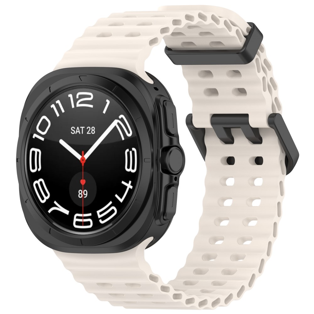 Galaxy Watch Ultra 47 mm Armband Wave Design Off White