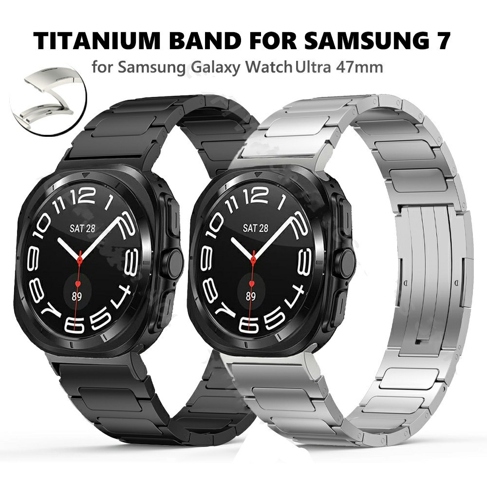 Galaxy Watch Ultra 47 mm Armband Steel Titanium Svart