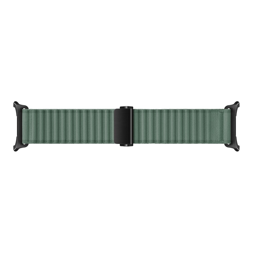 Galaxy Watch Ultra 47 mm Armband Nylon Justerbart Mörk Grön