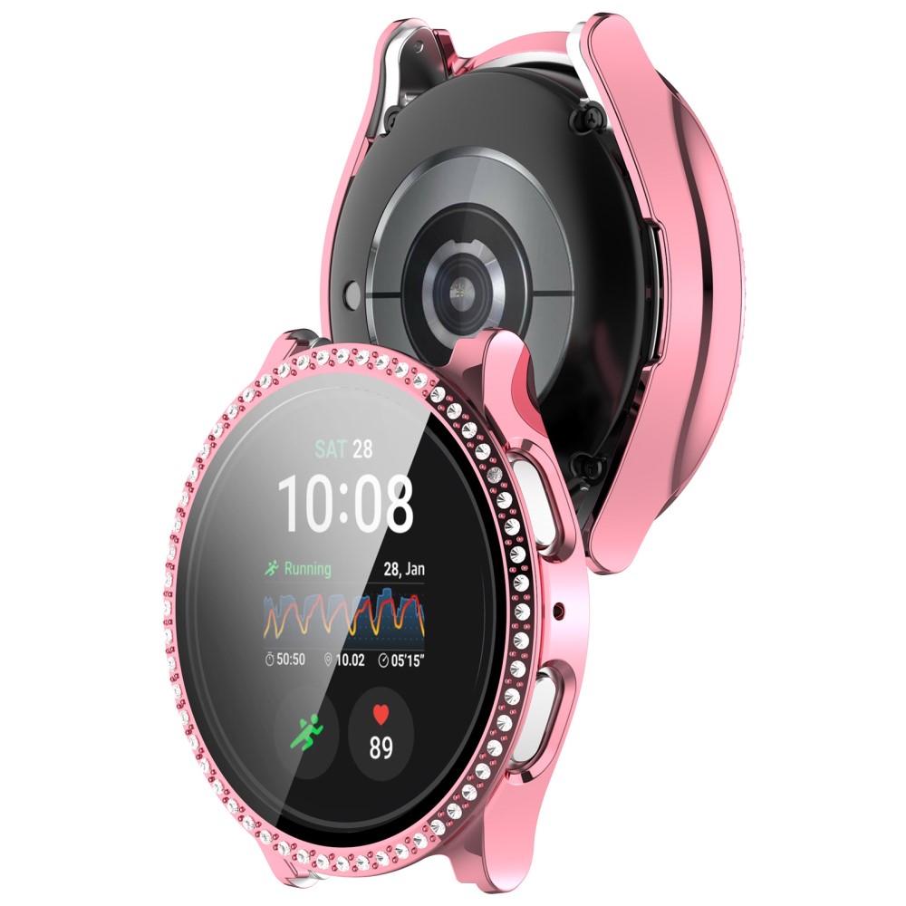 Galaxy Watch 7 44 mm Skal Med Skärmskyddd Strass Rosa