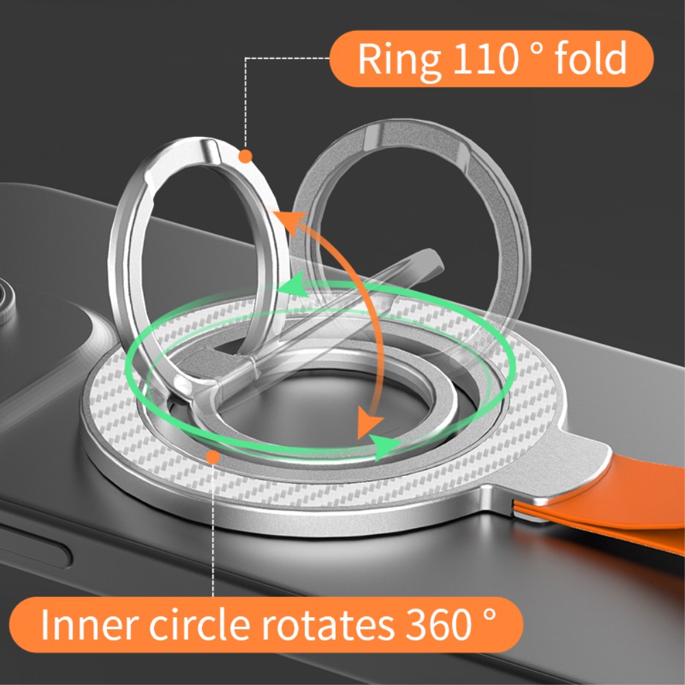 MagSafe Magnetisk Ring Hllare/Stativ Svart