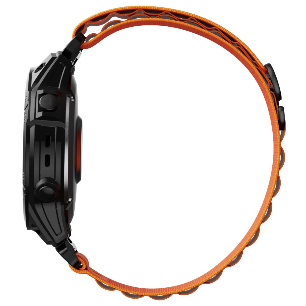 Klockarmband 26 mm Justerbart Nylon Orange