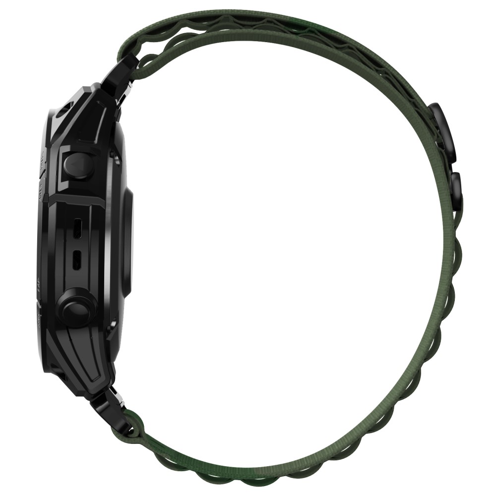 Klockarmband 26 mm Justerbart Nylon Grön