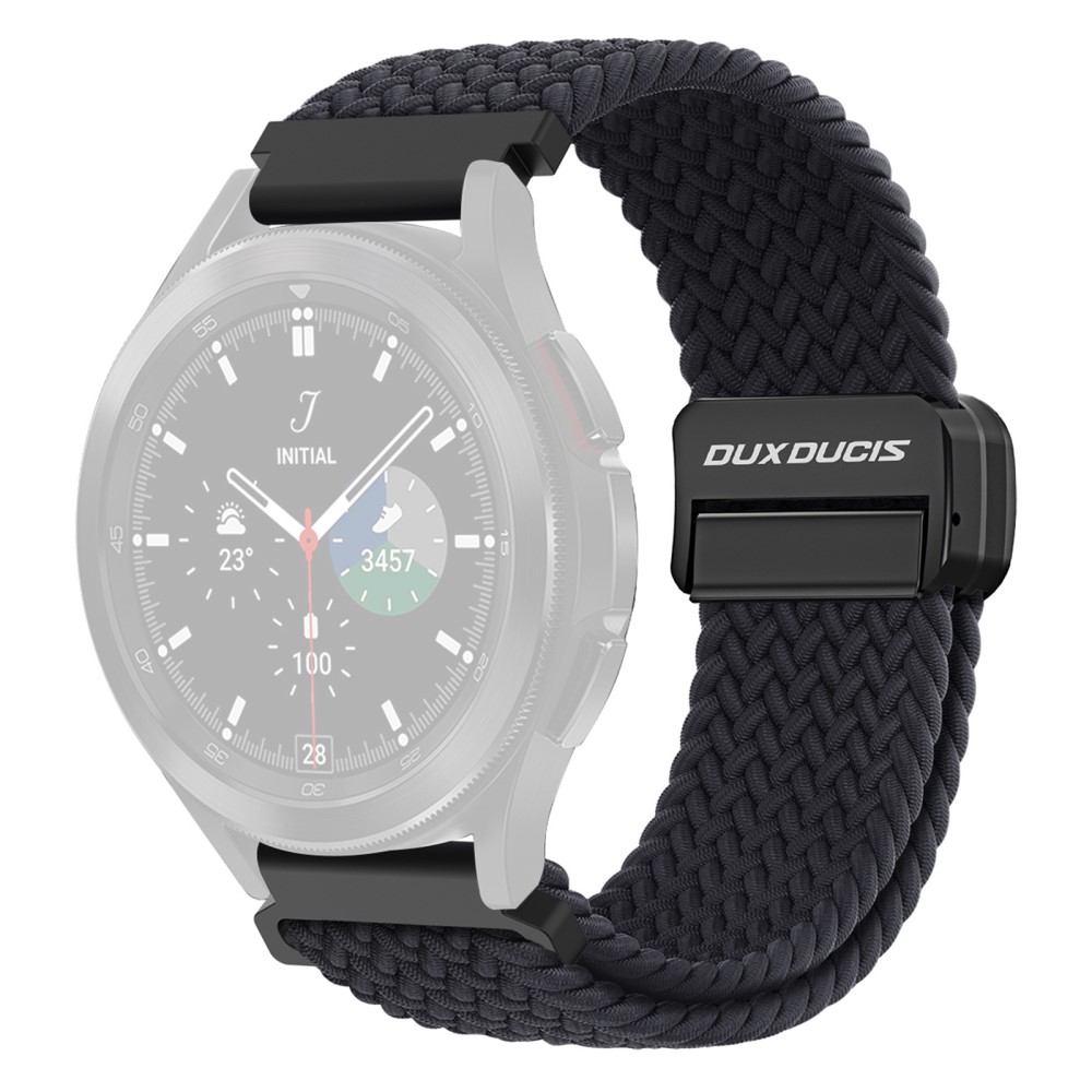 DUX DUCIS Klockarmband 22 mm Flätat Nylon Justerbart Svart