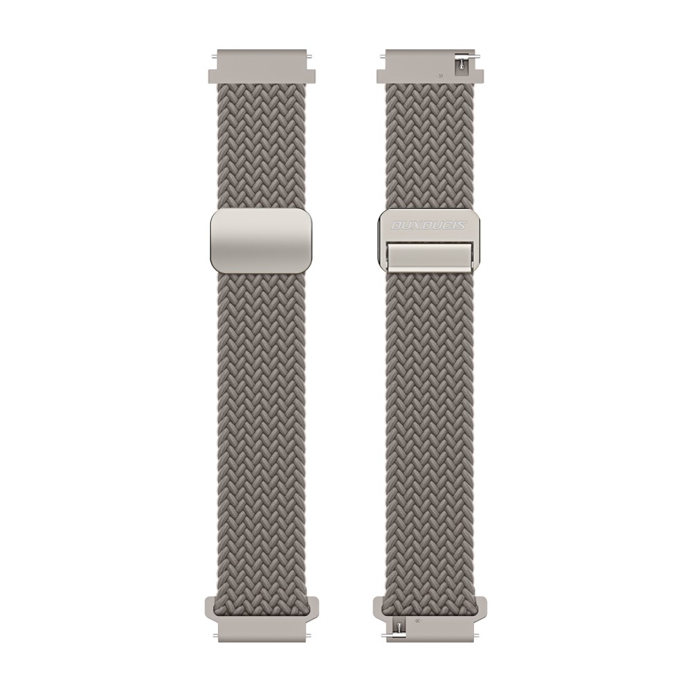 DUX DUCIS Klockarmband 22 mm Flätat Nylon Justerbart Brun