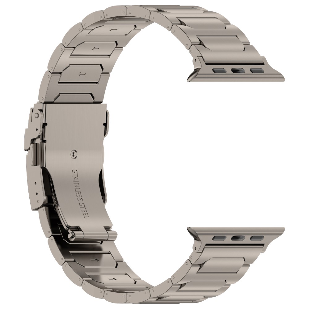 Apple Watch 42/44/45/49 mm Armband Metall Titanium