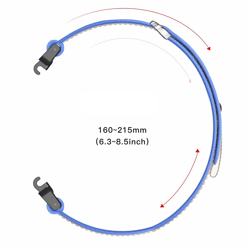 Klockarmband 26 mm Nylon Loop Grå/Blå