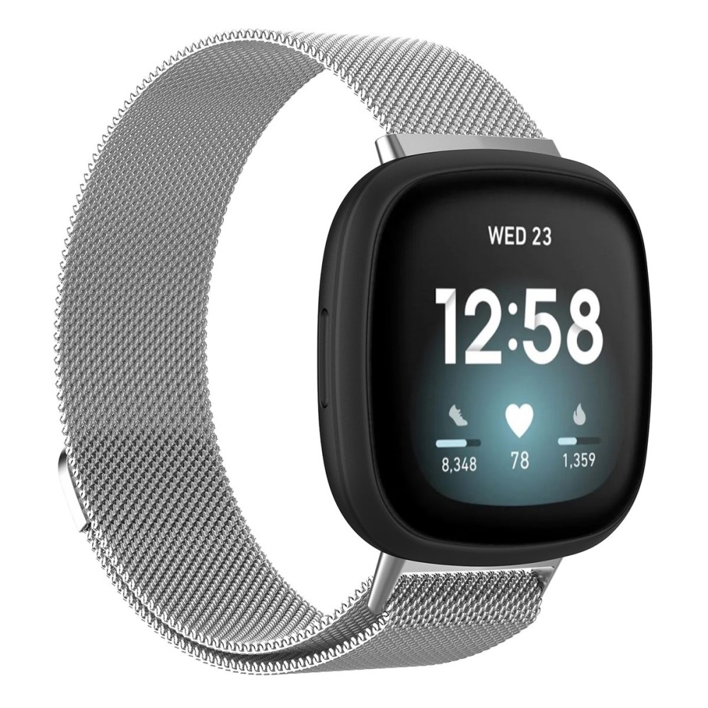 Fitbit Versa 4/Sense 2 Armband Milanese Loop Silver