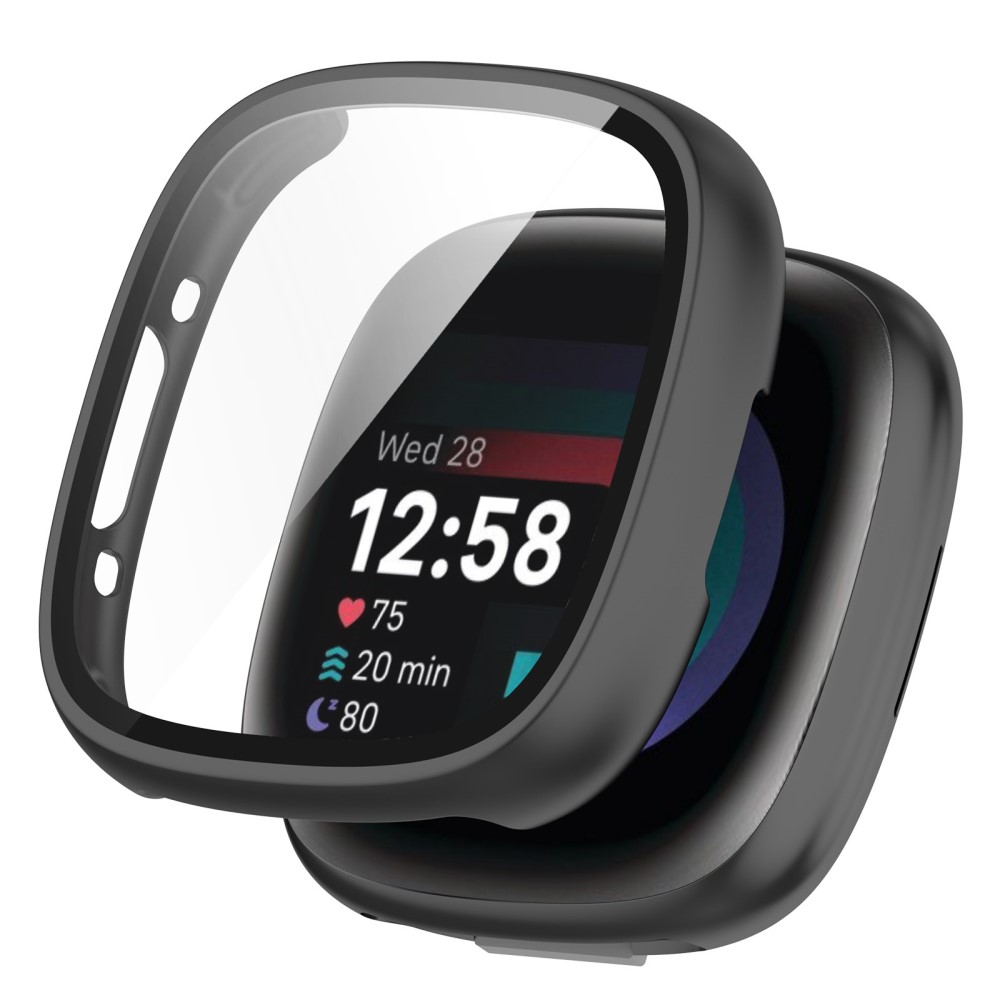 Fitbit Versa 4/Sense 2 Skal Med Skärmskydd Svart