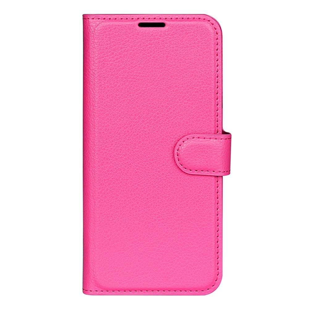 Samsung Galaxy S24 FE Fodral Litchi Läder Textur Rosa