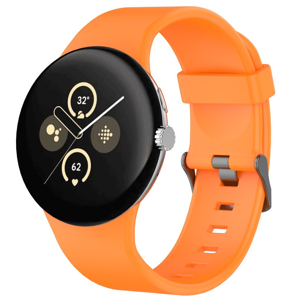 Google Pixel Watch 3 45 mm Armband Silikon Orange