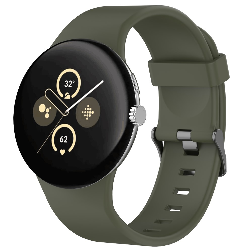 Google Pixel Watch 3 45 mm Armband Silikon Grön