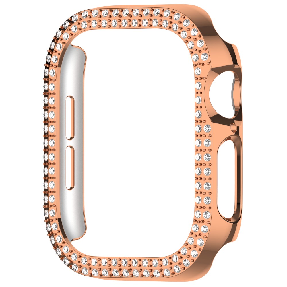 Apple Watch 10 42 mm Skal Rhinestone Roséguld