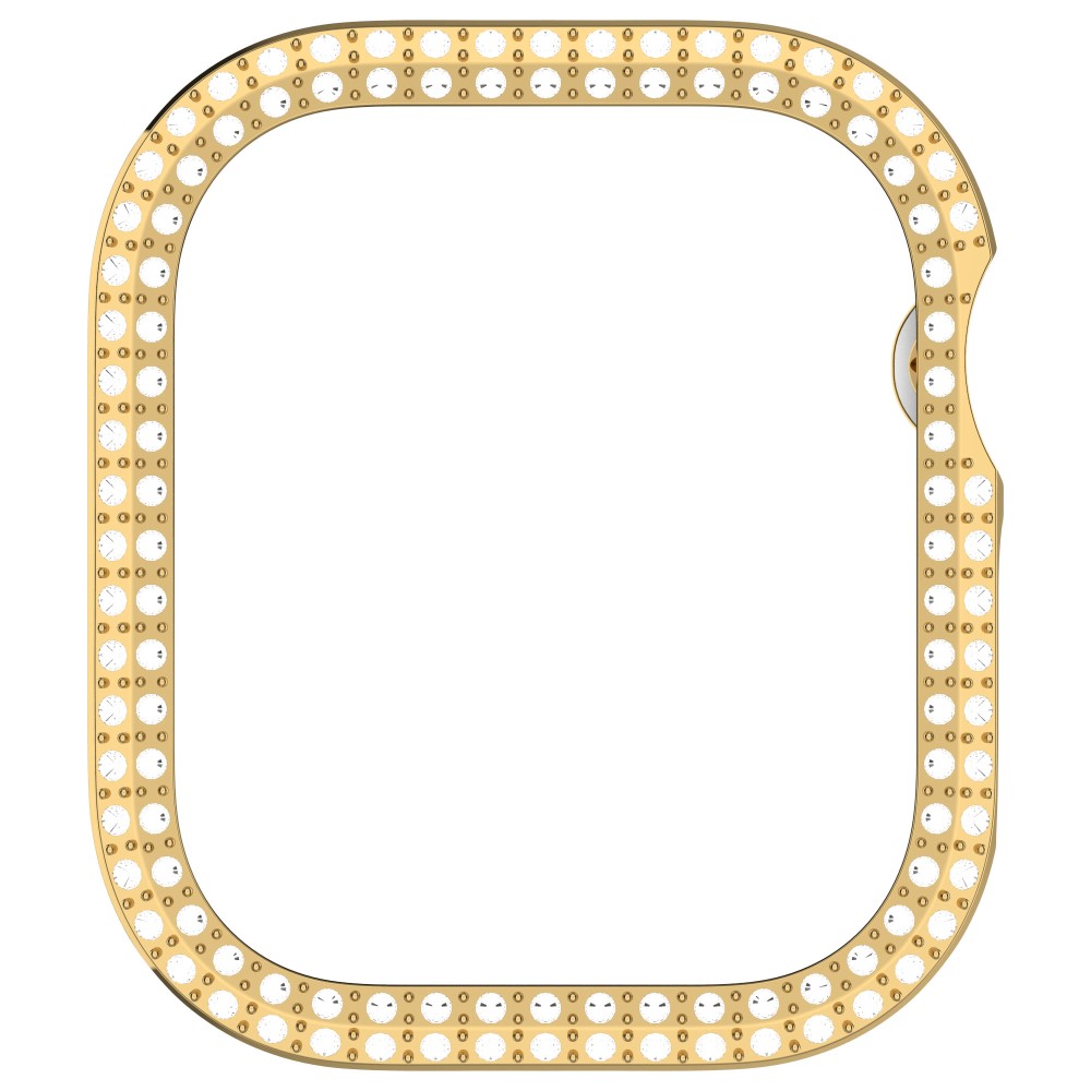 Apple Watch 10 42 mm Skal Rhinestone Guld