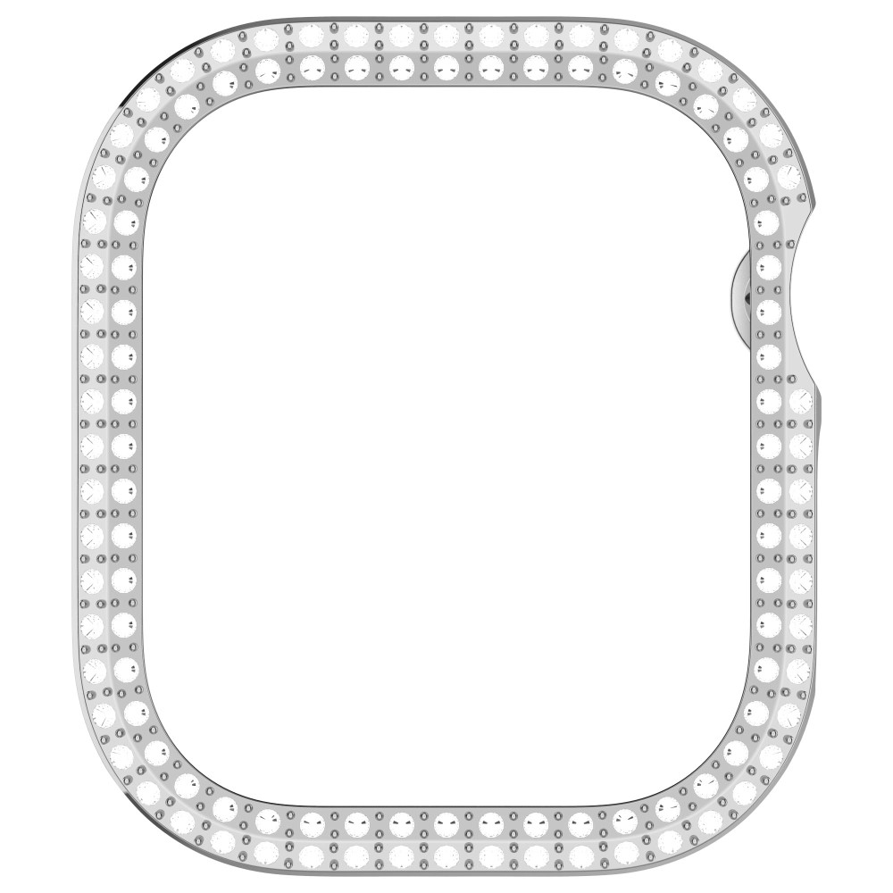 Apple Watch 10 46 mm Skal Rhinestone Silver