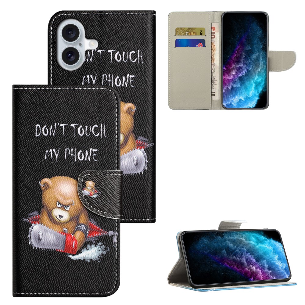 iPhone 16 Plus Fodral Med Tryck Dont Touch Bear