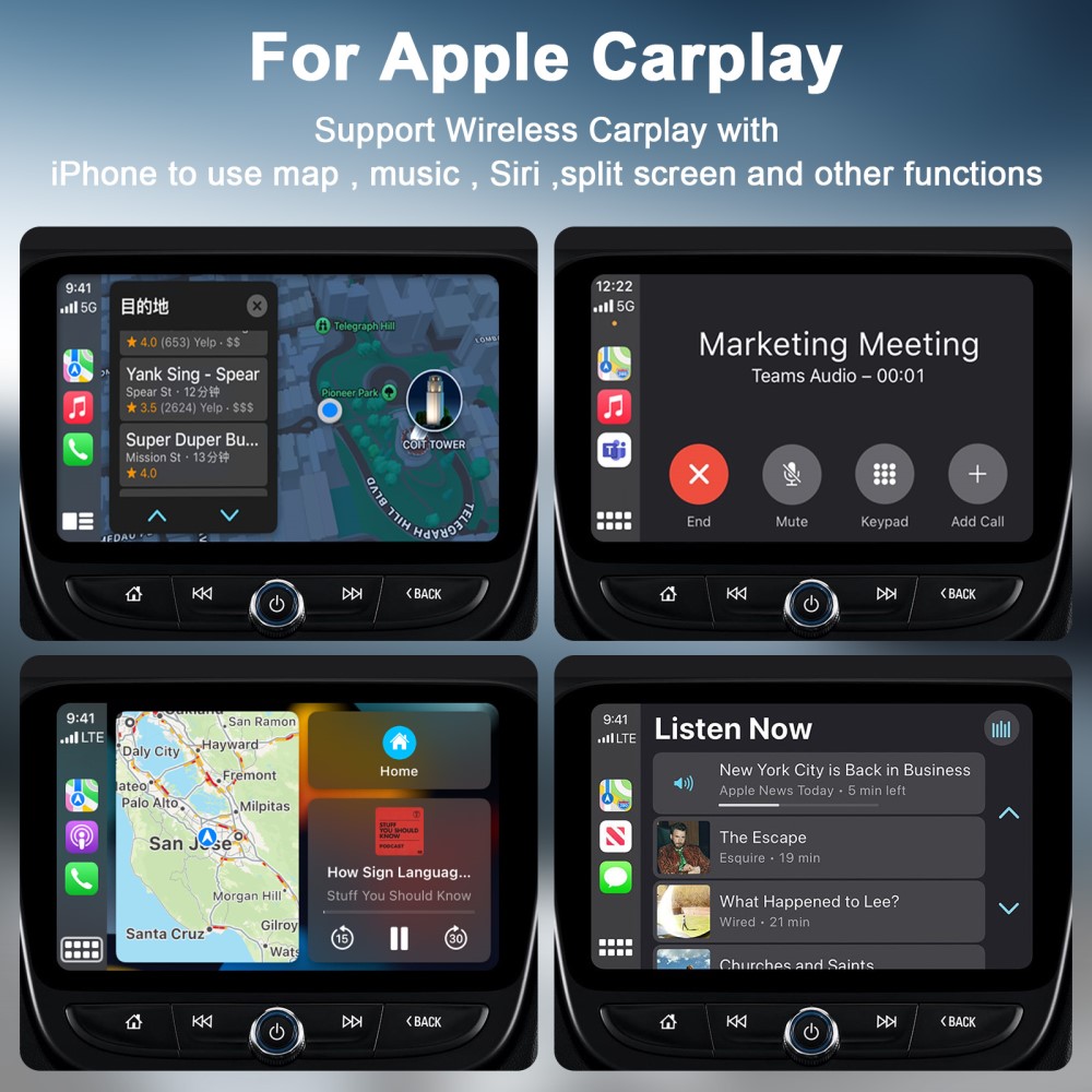 Trdls CarPlay Adapter Fr Trdbundna CarPlay Bilar Svart