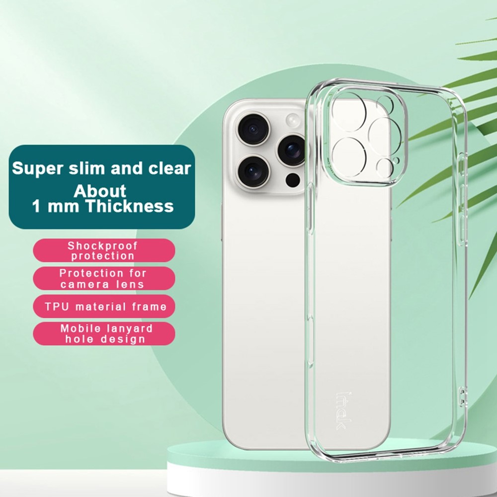 IMAK iPhone 16 Pro Max Skal TPU Transparent