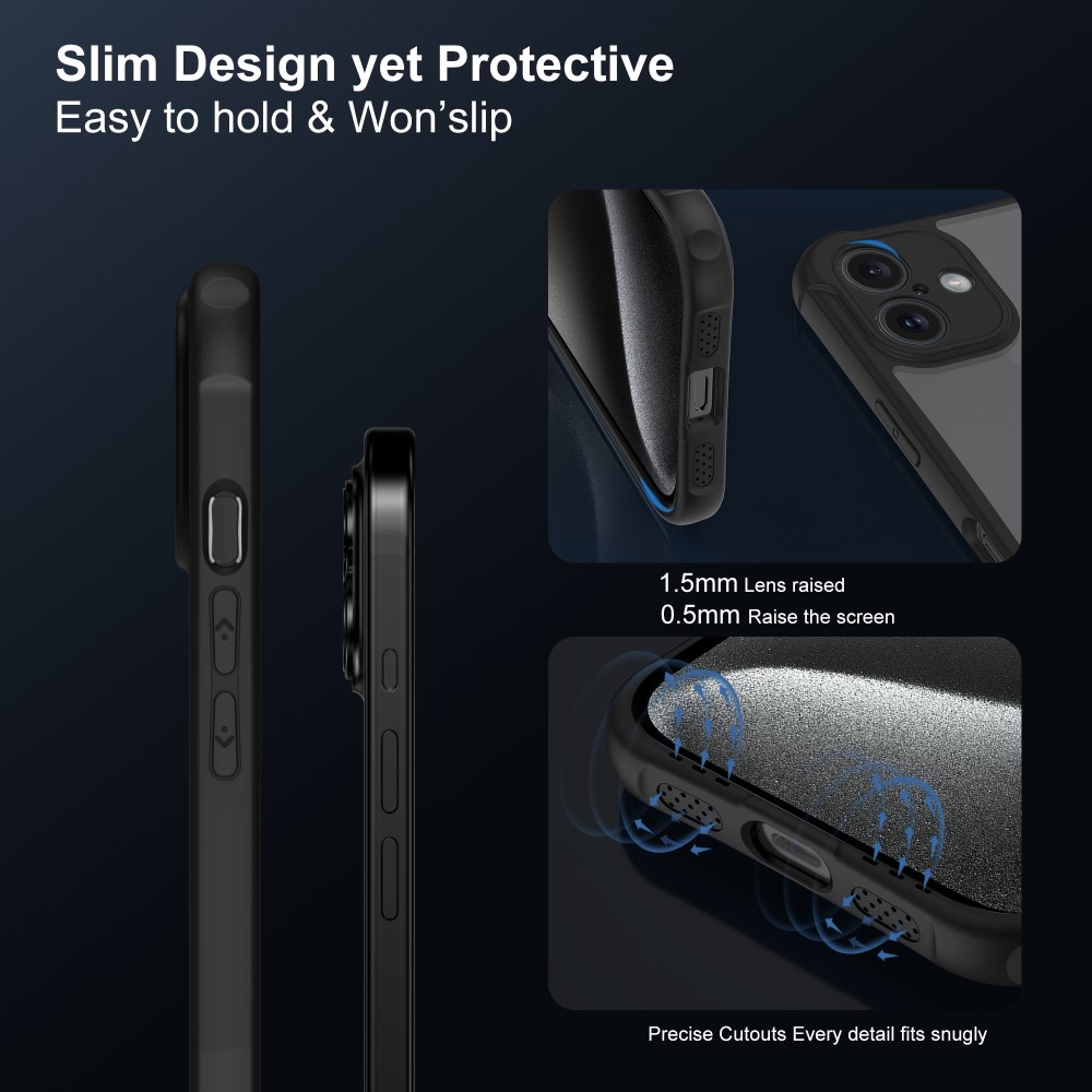 LEEU DESIGN iPhone 16 Pro Max Skal Shockproof Svart