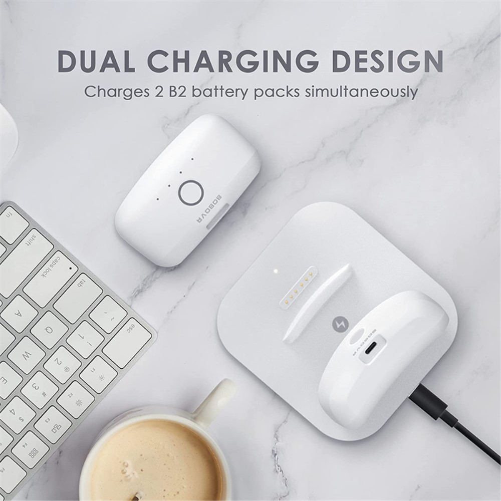 BOBOVR Laddstation Inkl. 5200 mAh B2 Batteripaket Vit