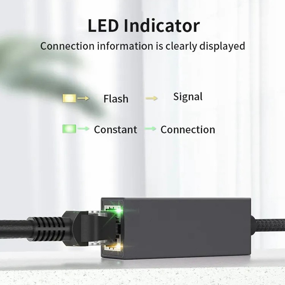 MINDPURE USB-C - RJ45 Nätverksadapter Svart