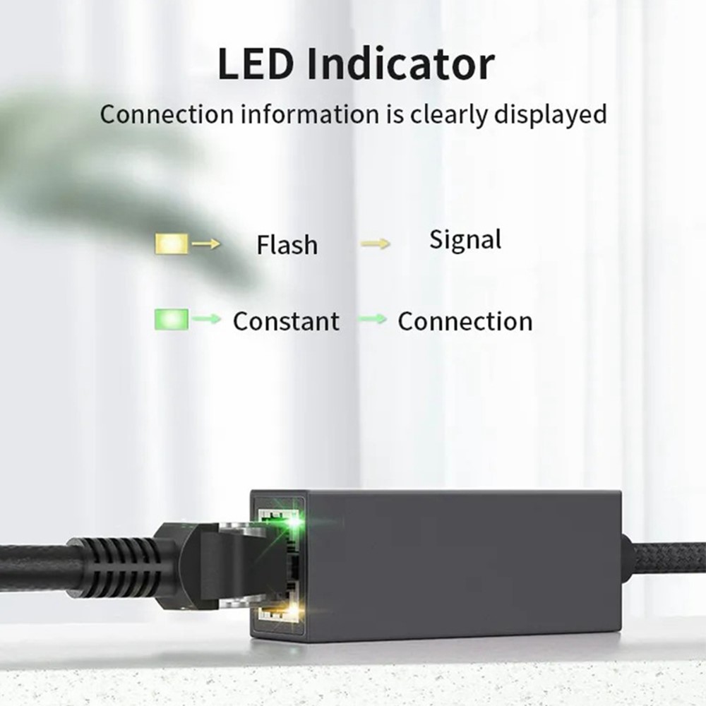 MINDPURE USB-A 3.0 - RJ45 Nätverksadapter Svart