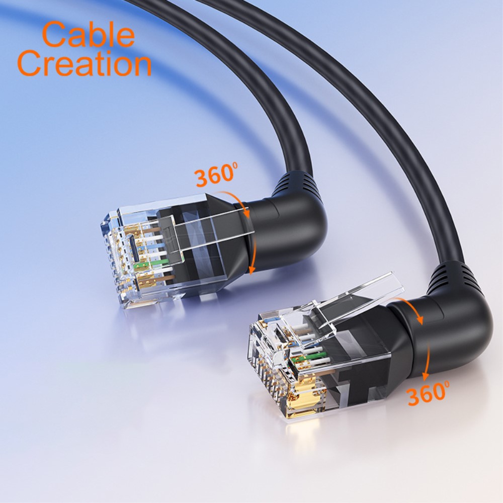 CableCreation 1 m Cat6a RJ45 Nätverkskabel Svart