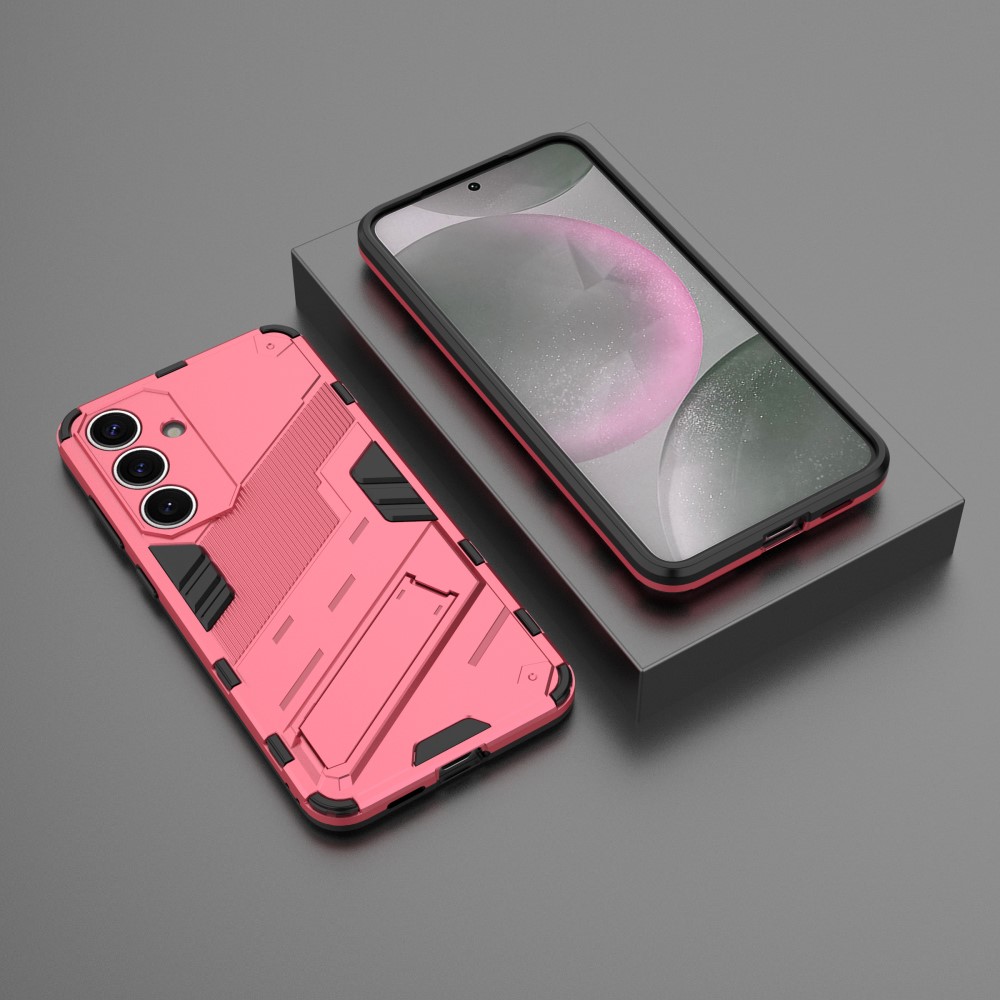 Samsung Galaxy S25 Skal Kickstand Hybrid Armor Rosa