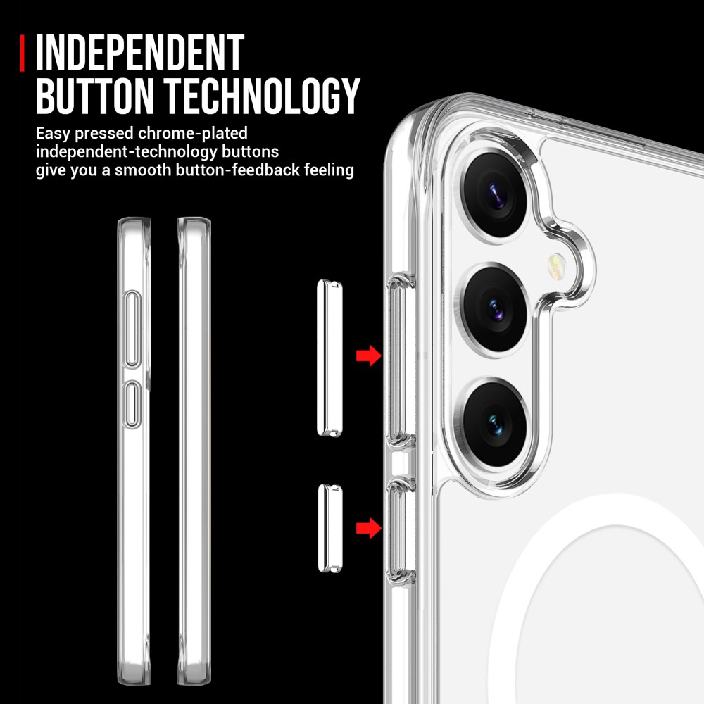 Samsung Galaxy S25 Skal MagSafe Hybrid Transparent