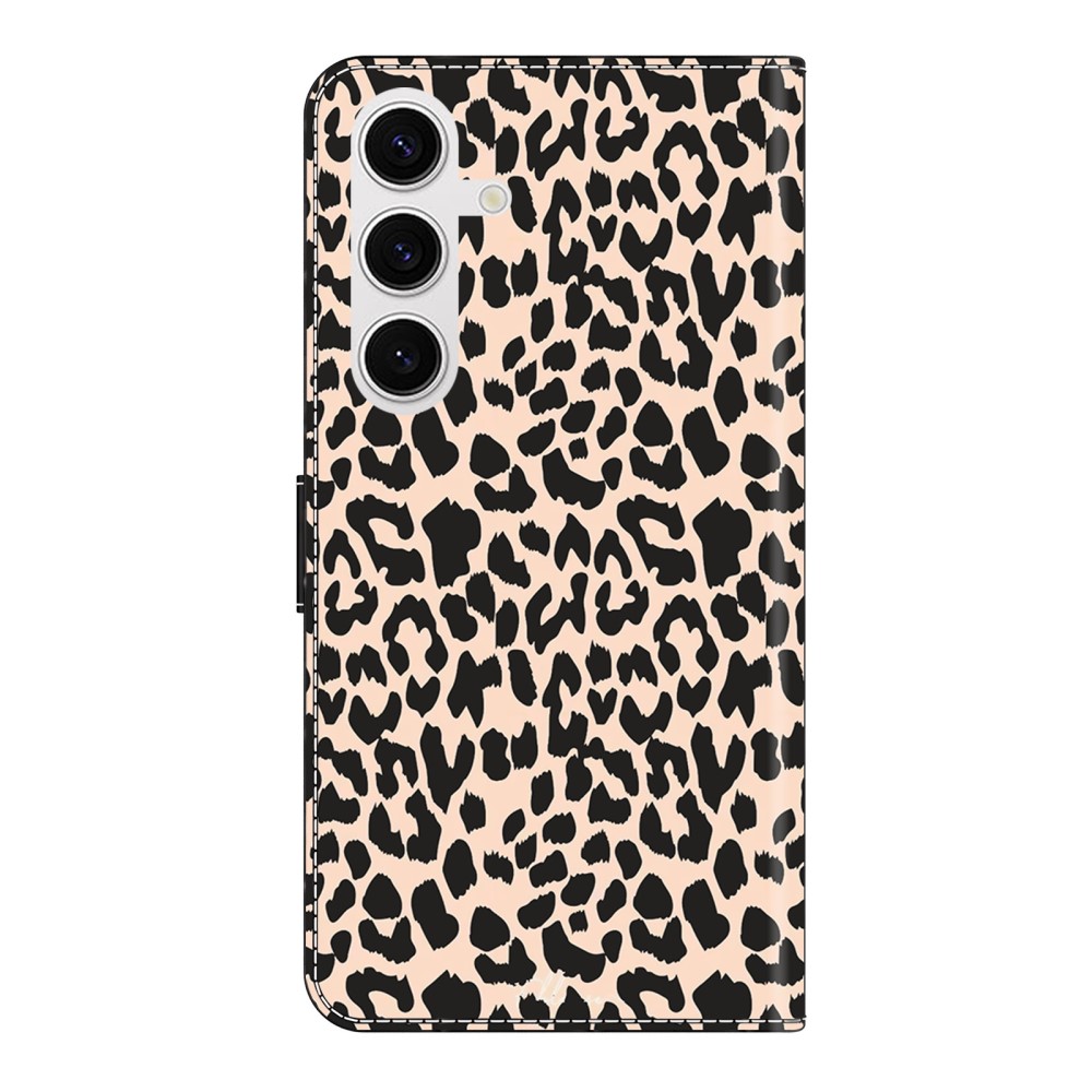 Samsung Galaxy S25 Fodral Läder Leopard Tryck