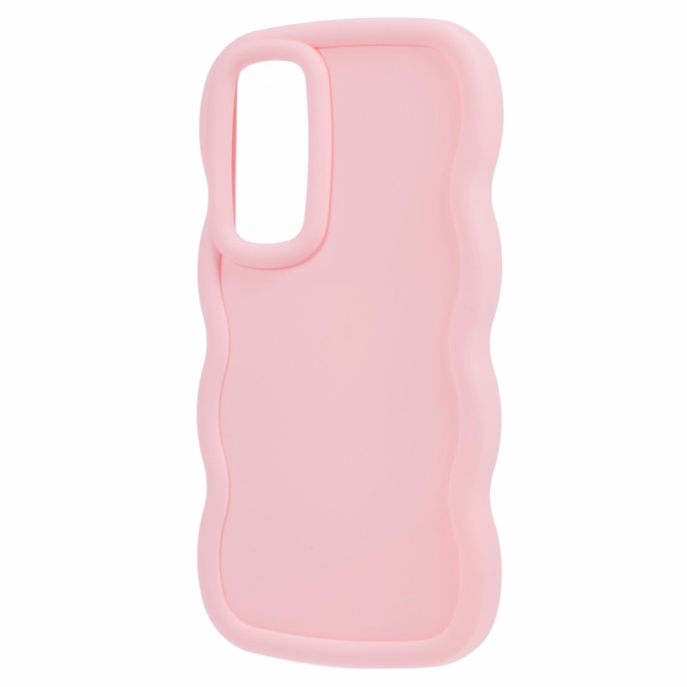 Samsung Galaxy S25 Mobilskal Wavy Ljus Rosa