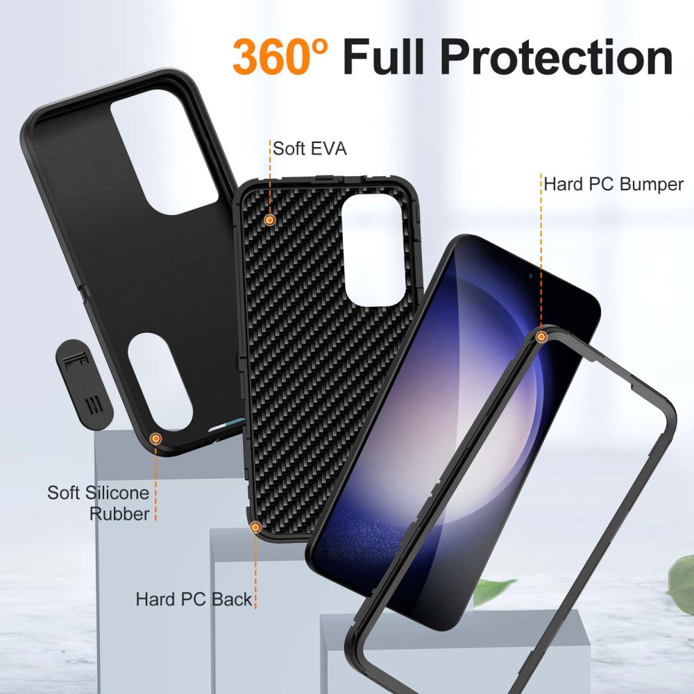 Samsung Galaxy S25 Skal Extreme Hybrid Kickstand Svart