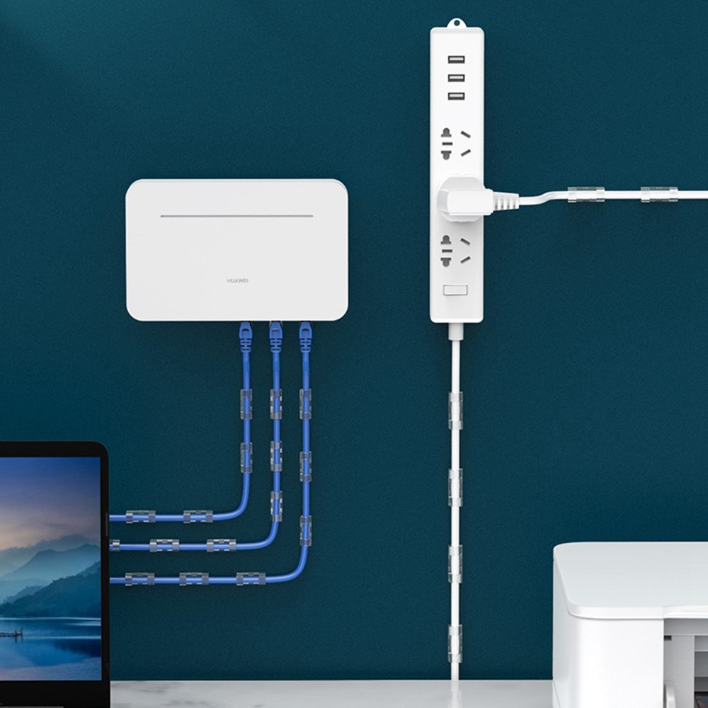CableCreation 50-PACK Självhäftande Kabelklämmor