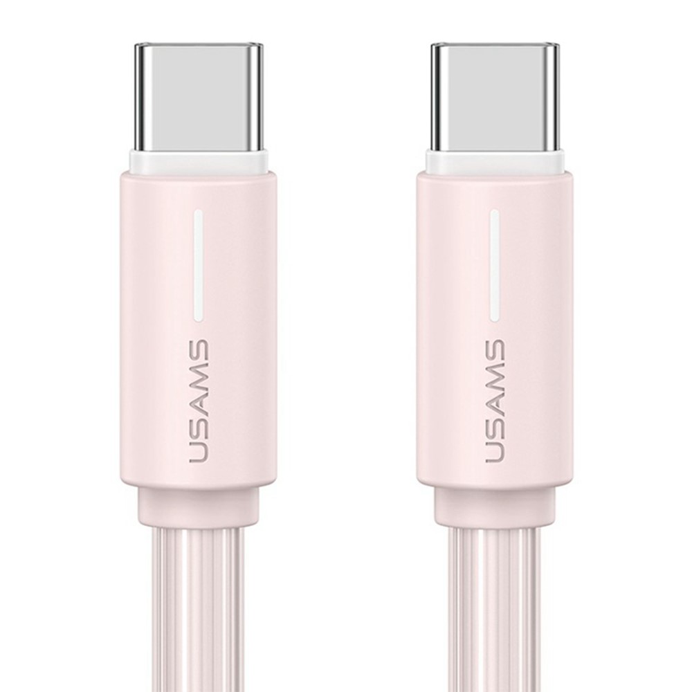 USAMS 1m 60W USB-C - USB-C Kabel Rosa
