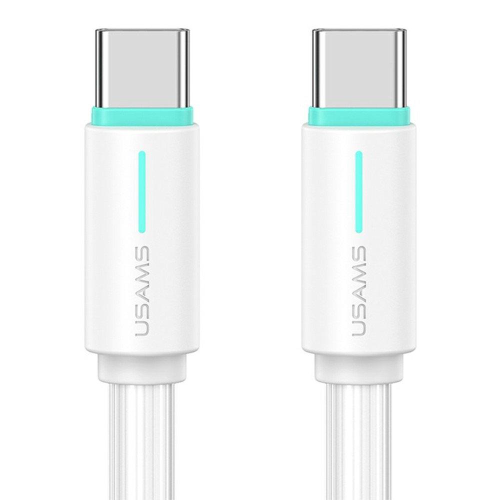 USAMS 1m 60W USB-C - USB-C Kabel Vit