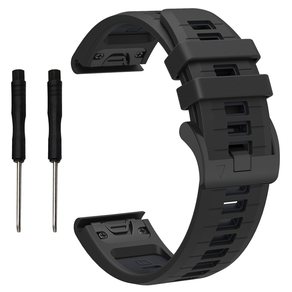 Garmin Fenix 26 mm Armband Quick Release Silikon Svart
