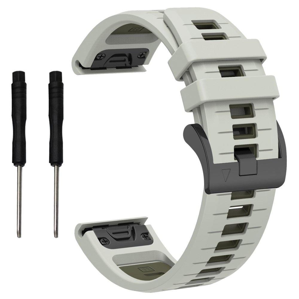 Garmin Fenix 26 mm Armband Quick Release Silikon Grå