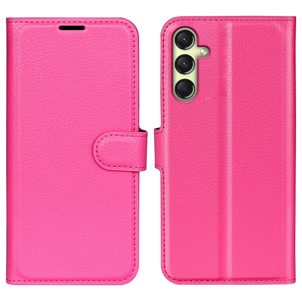 Samsung Galaxy A16 Fodral Litchi Läder Rosa