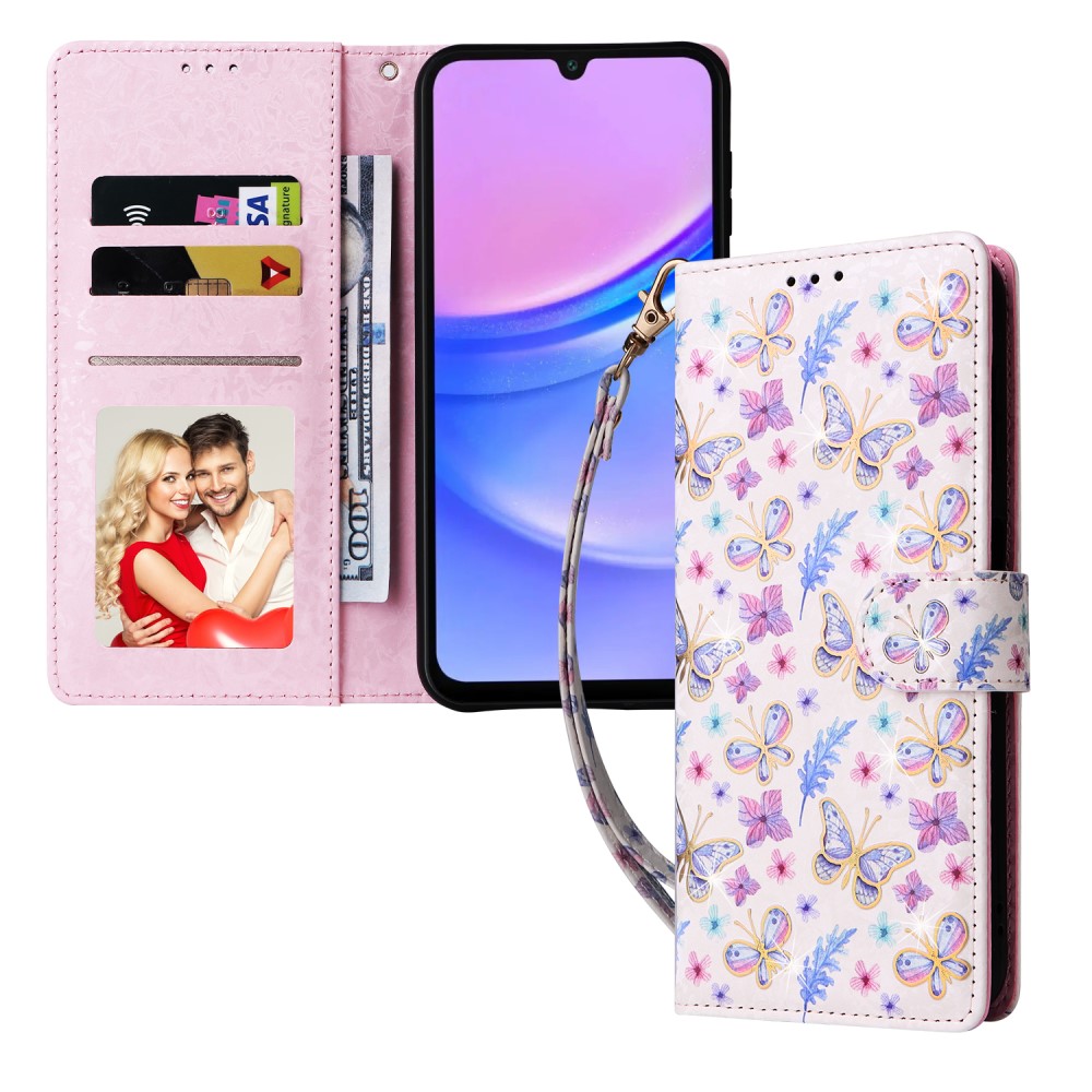 Samsung Galaxy A16 Fodral RFID Fjärilar / Blommor