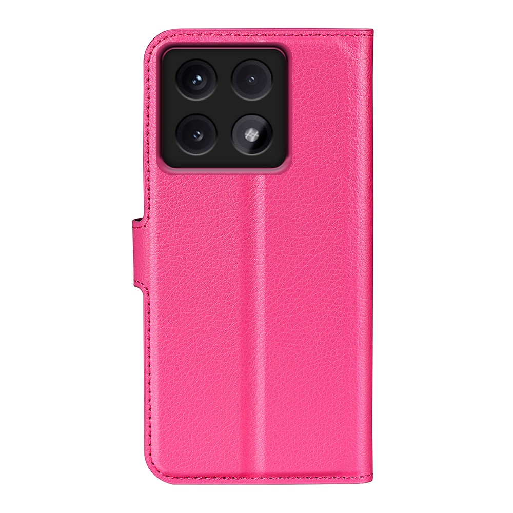 Xiaomi 14T Fodral Litchi Läder Rosa