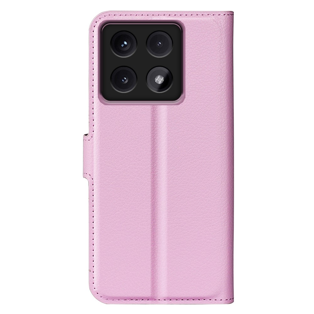 Xiaomi 14T Pro Fodral Litchi Läder Ljus Rosa