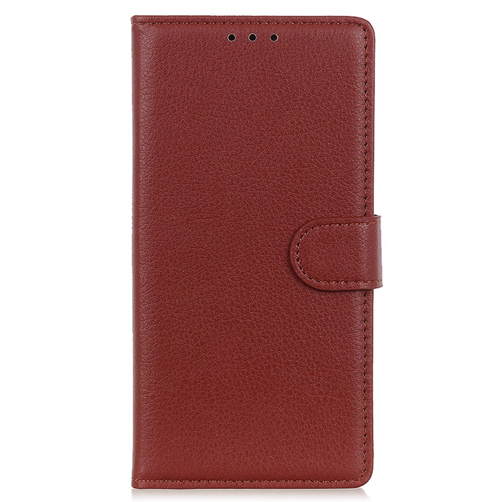 Xiaomi Redmi 14C Fodral Litchi Läder Brun