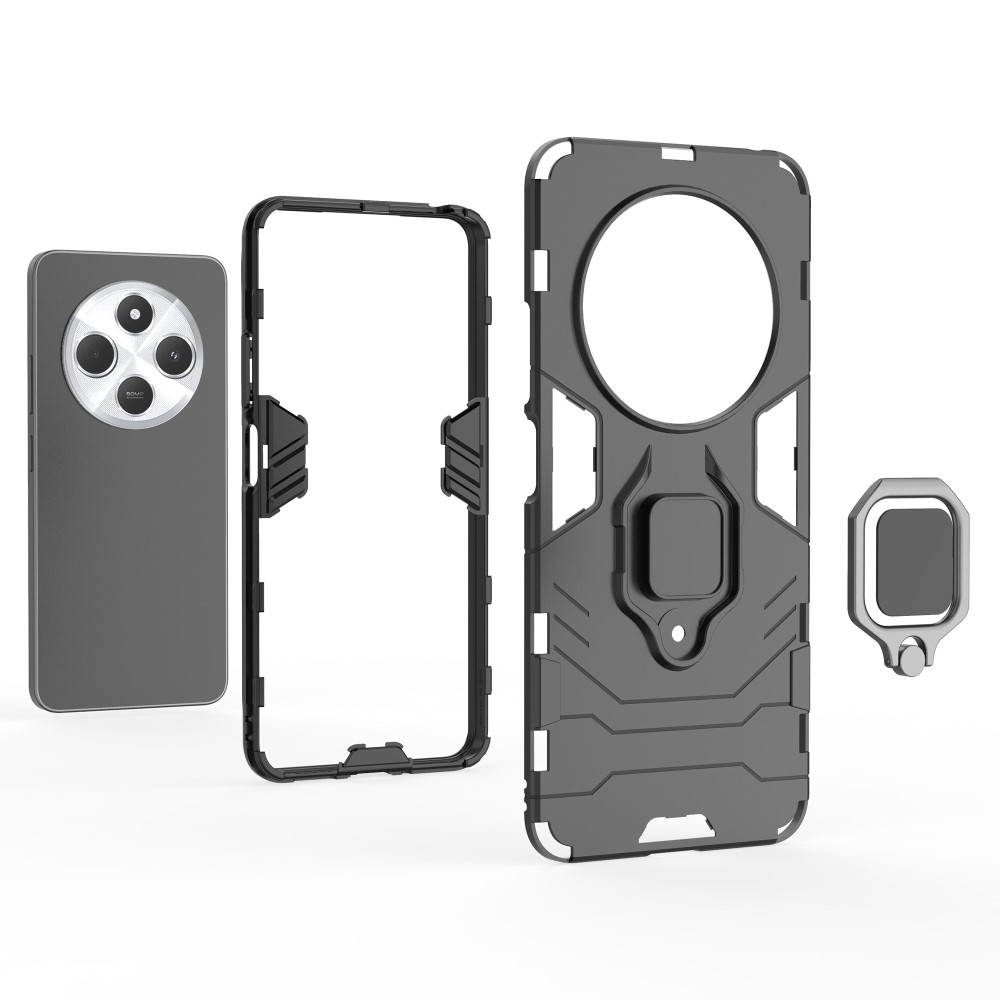 Xiaomi Redmi 14C Skal Hybrid Armor Ring Svart