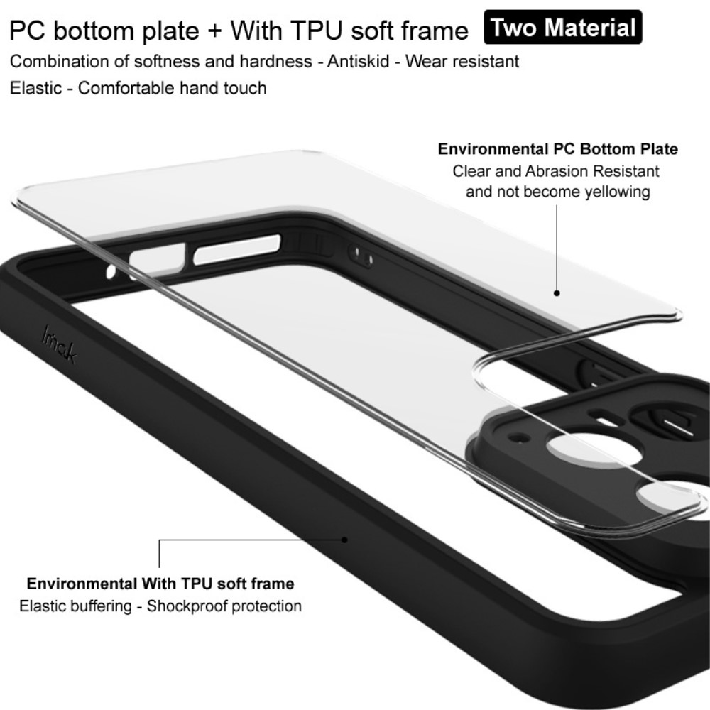 IMAK Xiaomi 14T Skal Hybrid Transparent / Svart