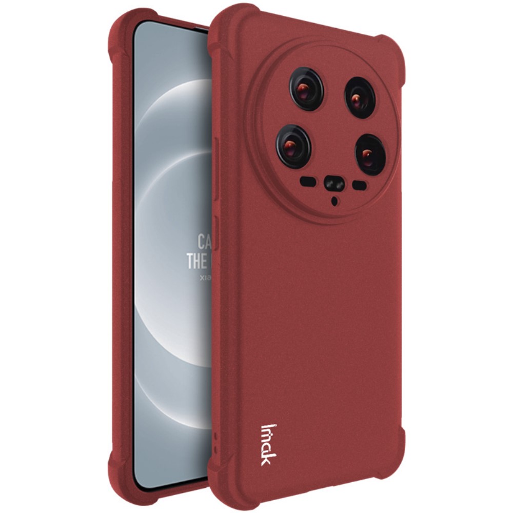 IMAK Xiaomi 14 Ultra Skal TPU AirBag Hörn Matt Röd