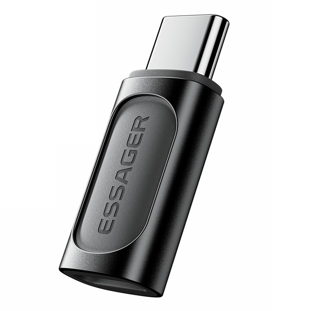 ESSAGER Lightning Hona - USB-C Hane Adapter Svart