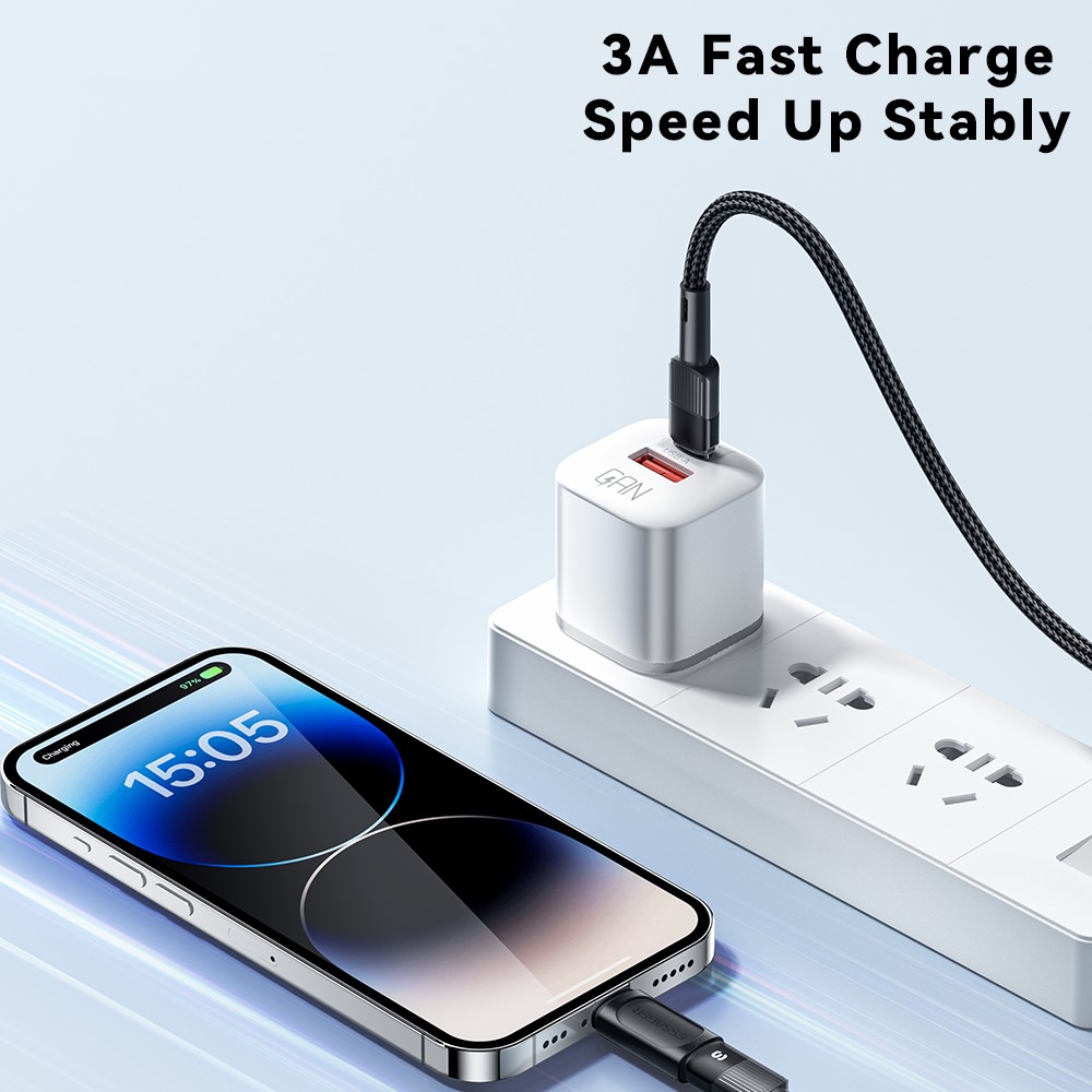 ESSAGER Lightning Hona - USB-C Hane Adapter Svart