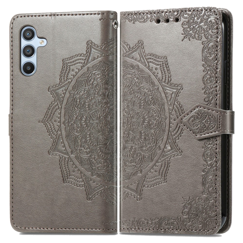 Samsung Galaxy A36 5G/A56 5G Fodral Mandala Läder Grå