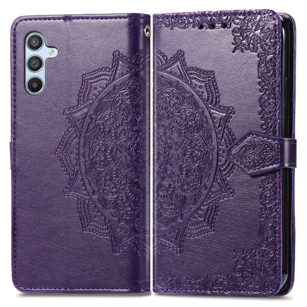 Samsung Galaxy A36 5G/A56 5G Fodral Mandala Läder Lila