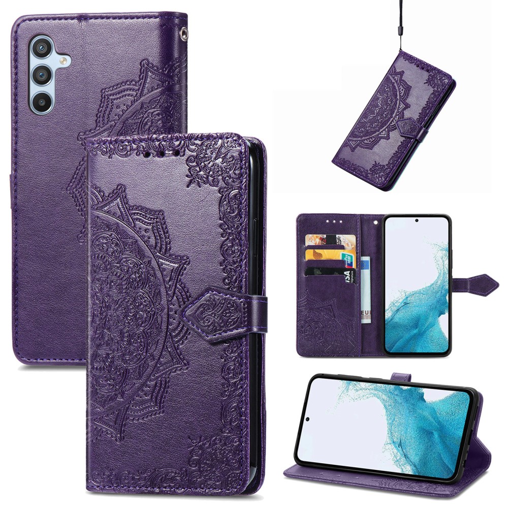 Samsung Galaxy A36 5G/A56 5G Fodral Mandala Läder Lila